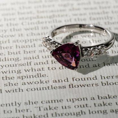 TASAKI ロードライトガーネット ダイヤモンド0.20ct K18WG リング