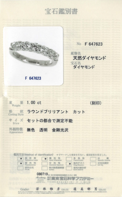 CANADIAN DIAMOND ダイヤモンド1.00ct Pt900 リング