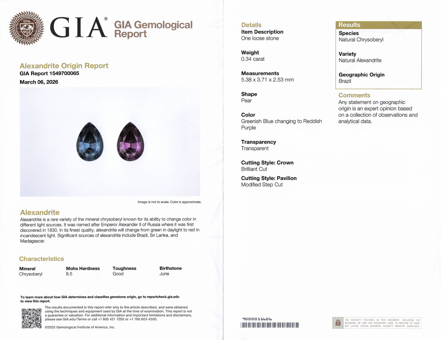 ブラジル産アレキサンドライト0.34ct ペアシェイプダイヤモンド0.25ct メレダイヤモンド0.31ct Pt900 リング