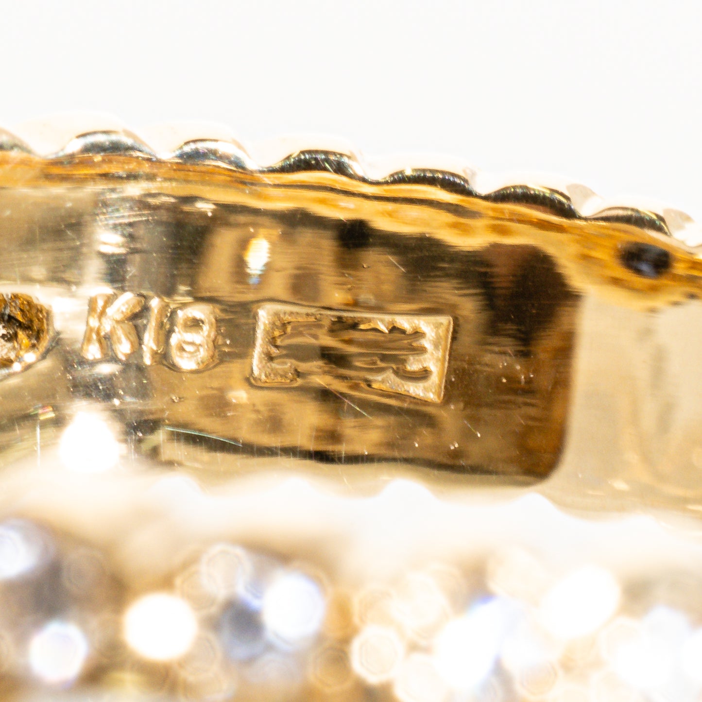 和光 サファイア0.39ct ダイヤモンド0.37ct K18 リング