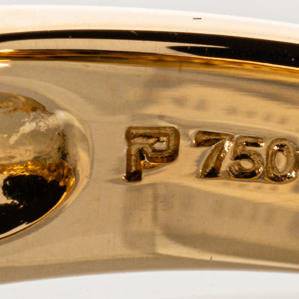 POLA サファイア0.45ct ダイヤモンド0.37ct K18 リング
