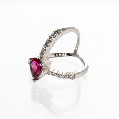KARATI ルベライト1.23ct ダイヤモンド0.41ct Pt900 リング