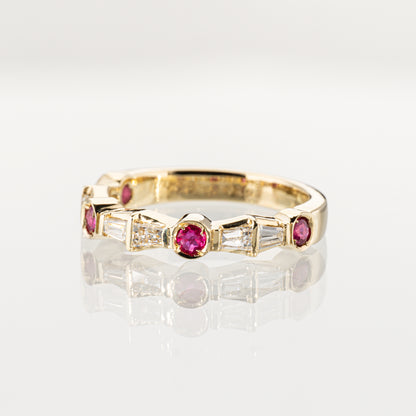 ルビー0.26ct ダイヤモンド0.38ct K18 リング