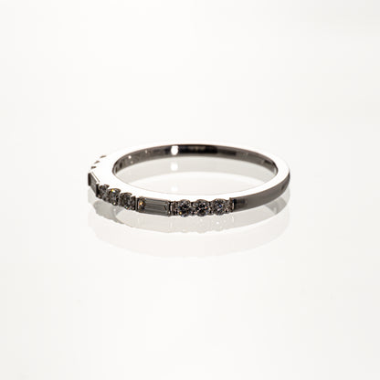 ダイヤモンド0.30ct K18WG ハーフエタニティリング