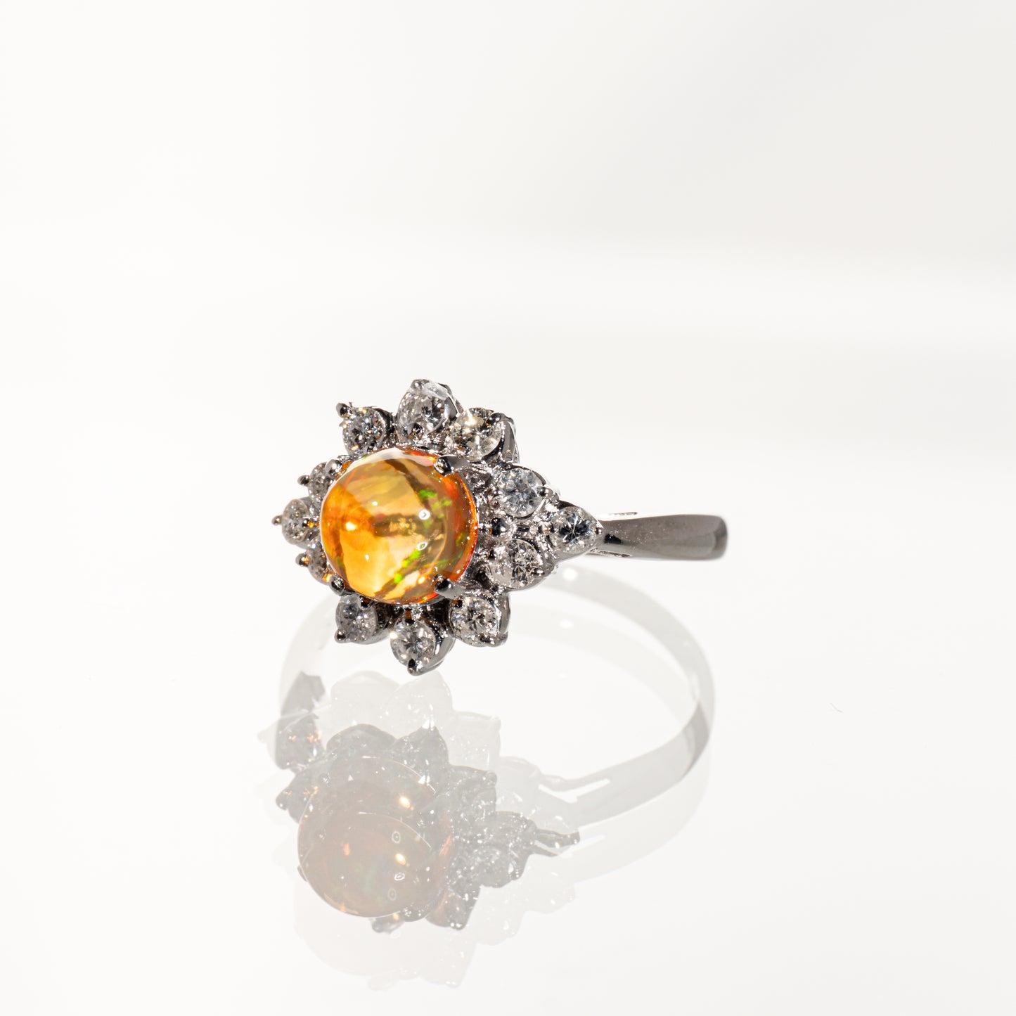 オパール1.41ct ダイヤモンド0.45ct Pt900 リング