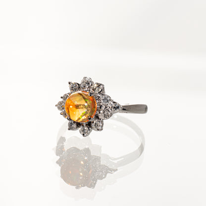 オパール1.41ct ダイヤモンド0.45ct Pt900 リング