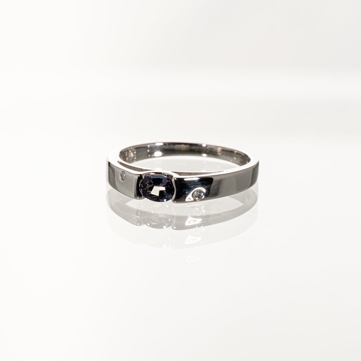 アレキサンドライト0.27ct ダイヤモンド0.02ct Pt900 リング