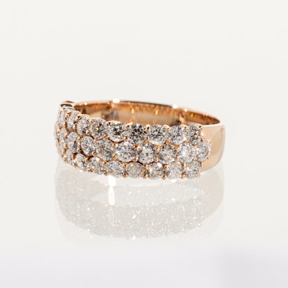 ダイヤモンド2.00ct K18PG パヴェハーフエタニティ