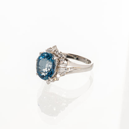 アクアマリン2.98ct ダイヤモンド0.56ct Pt900 リング