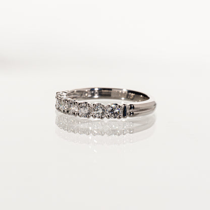 ダイヤモンド0.57ct Pt900 ハーフエタニティリング