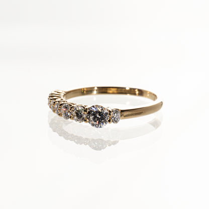 HCO ダイヤモンド0.75ct K18YG グラデーションリング