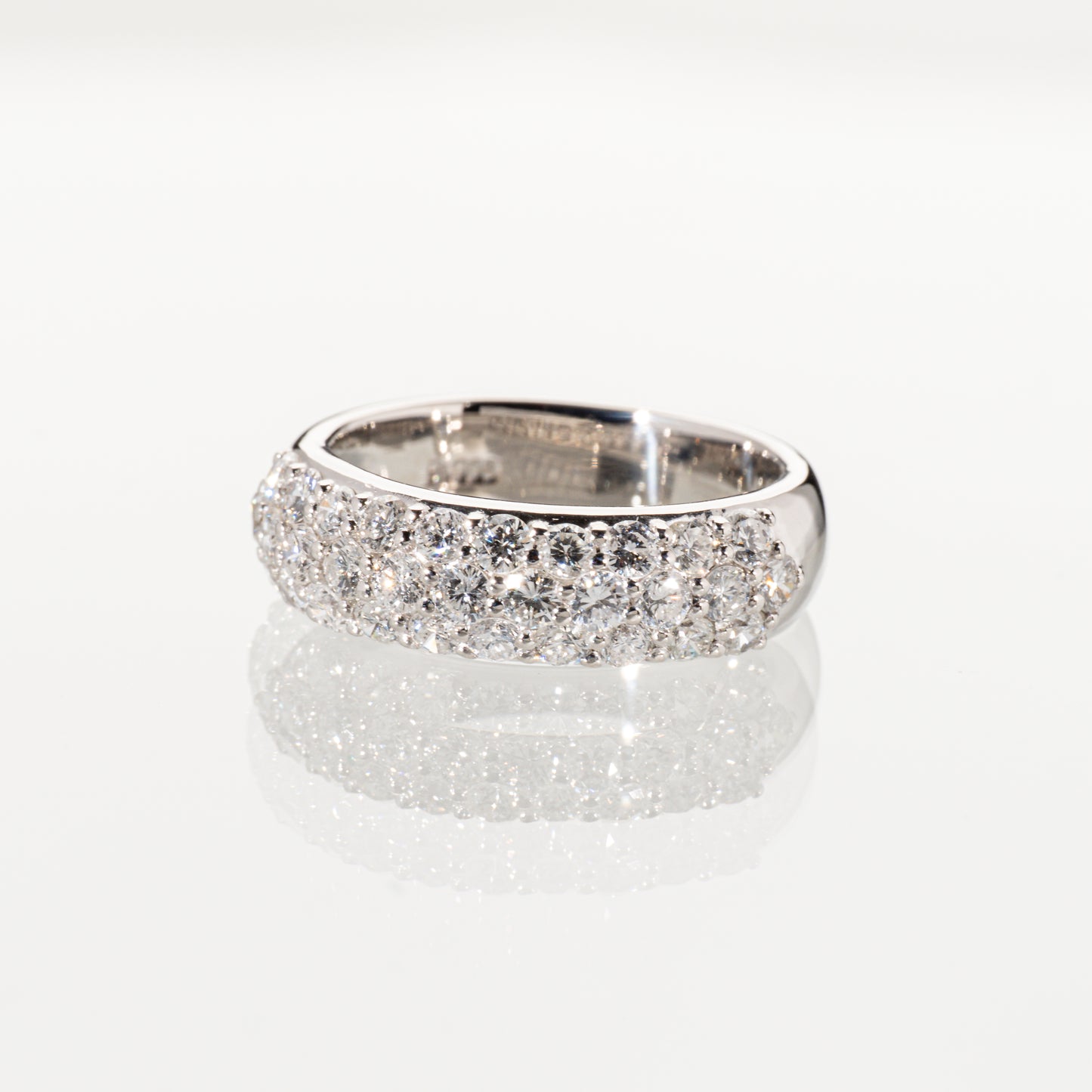 ダイヤモンド1.00ct Pt900 パヴェハーフエタニティリング