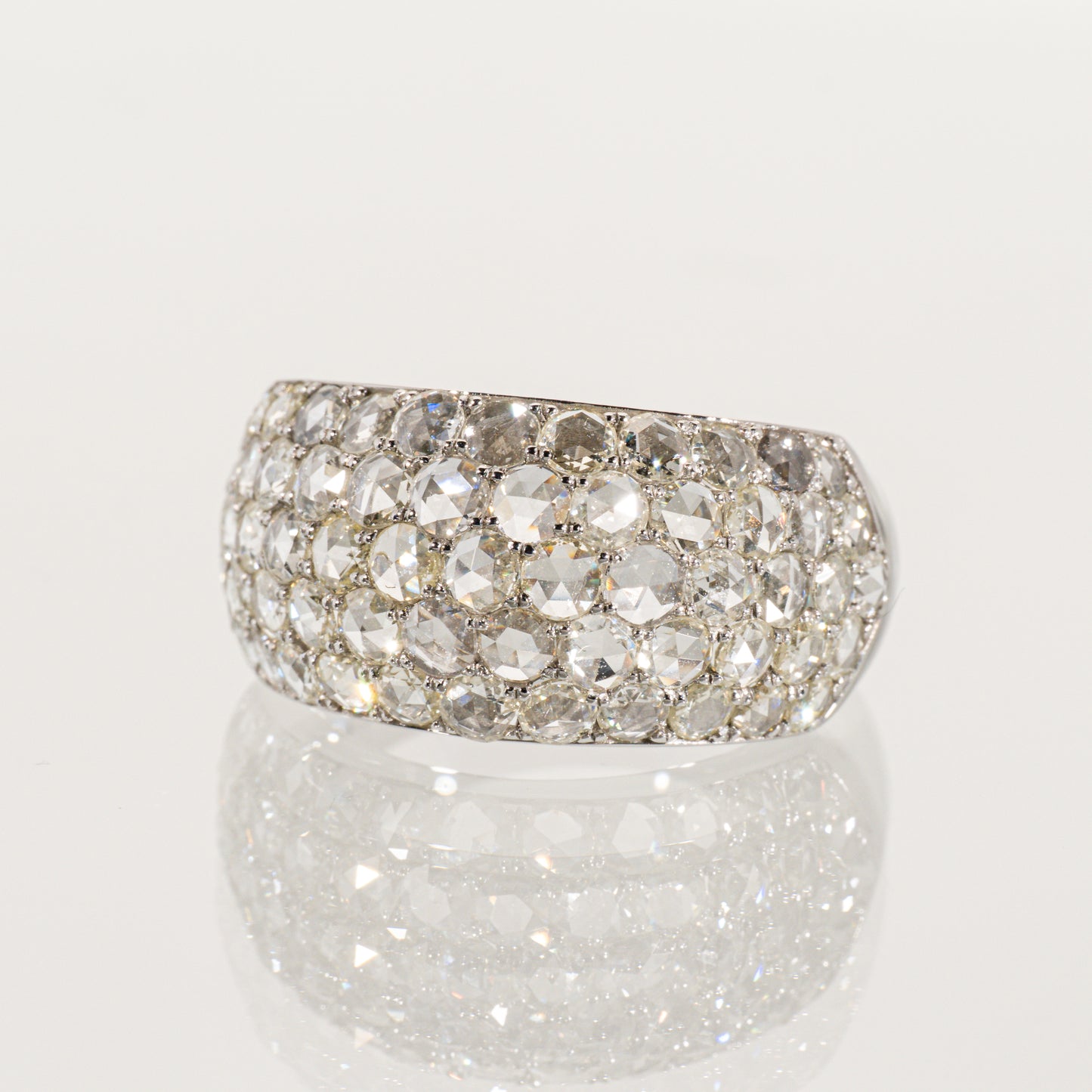 ローズカットダイヤモンド2.15ct Pt900 パヴェリング