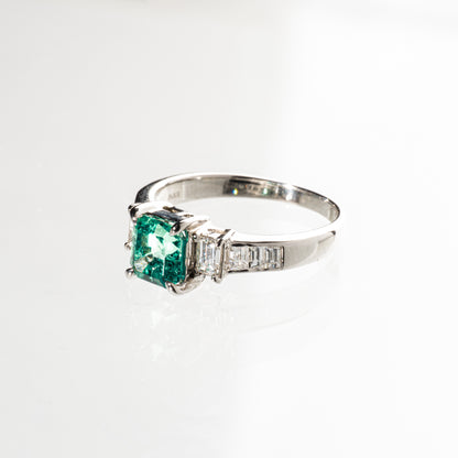 エメラルド1.17ct ダイヤモンド0.65ct Pt900 リング