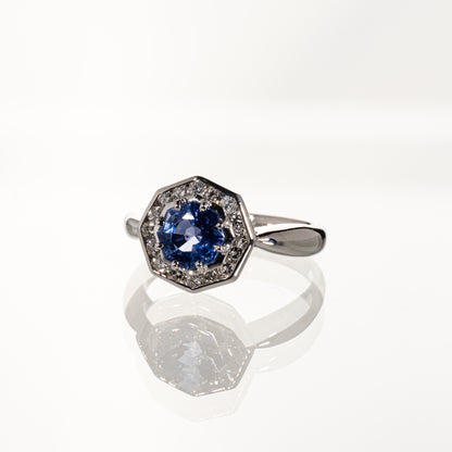 ジュエリーマキ ブルーサファイア1.50ct ダイヤモンド0.30ct Pt850 リング
