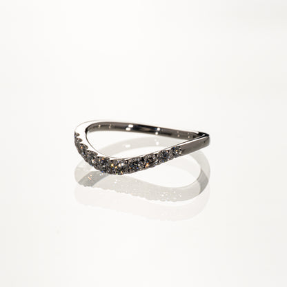 WISP ダイヤモンド0.25ct Pt900 ウェーブハーフエタニティリング