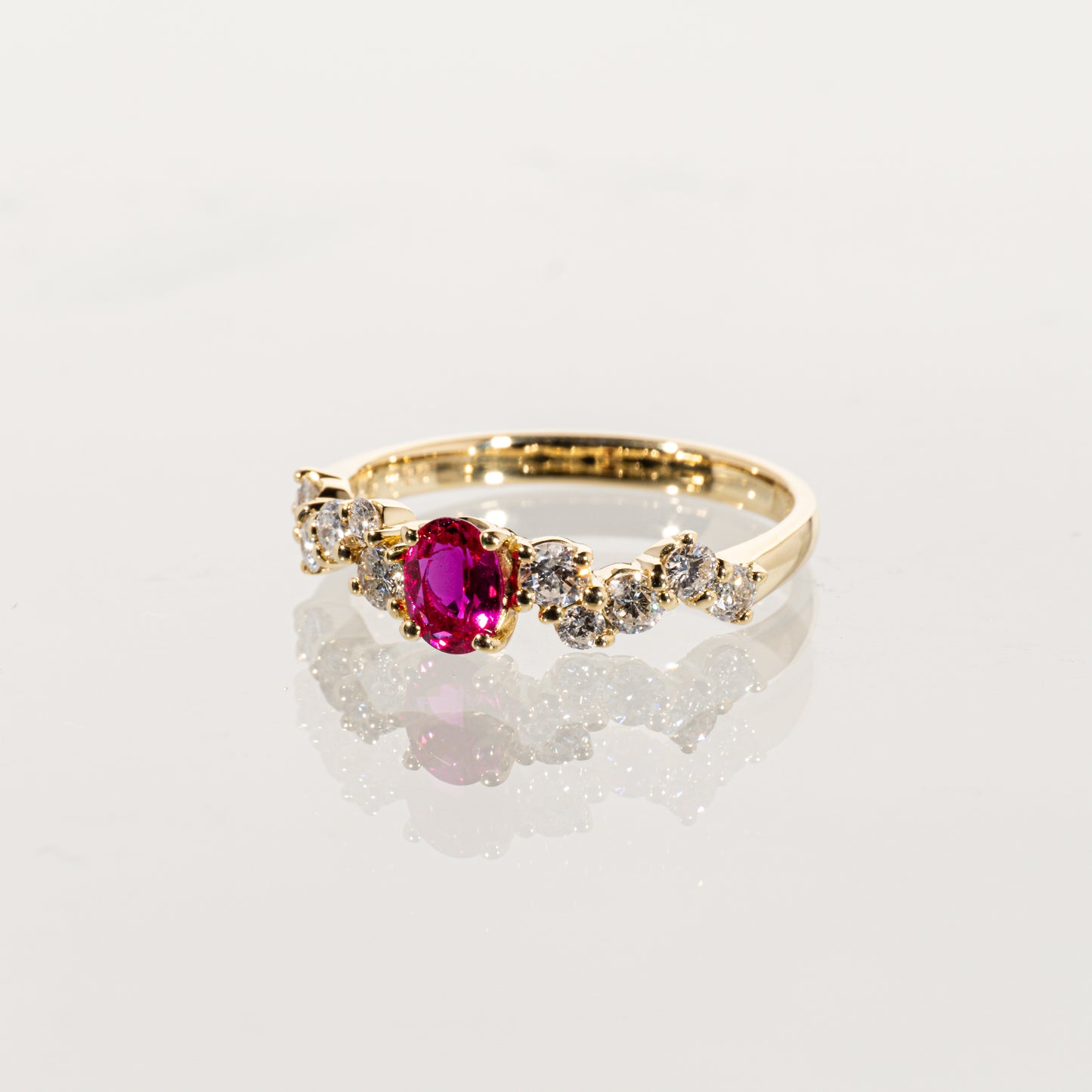 ルビー0.36ct ダイヤモンド0.40ct K18 リング