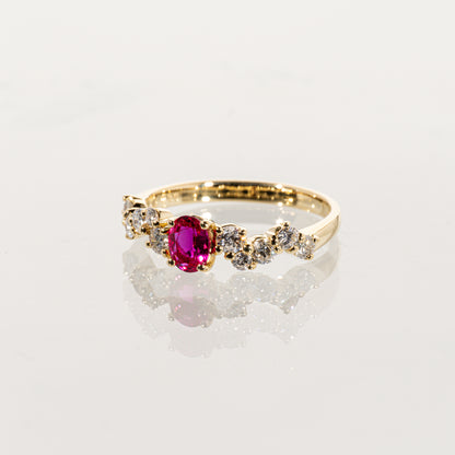 ルビー0.36ct ダイヤモンド0.40ct K18 リング