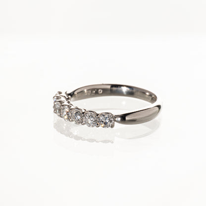 ダイヤモンド0.71ct Pt900 ハーフエタニティリング
