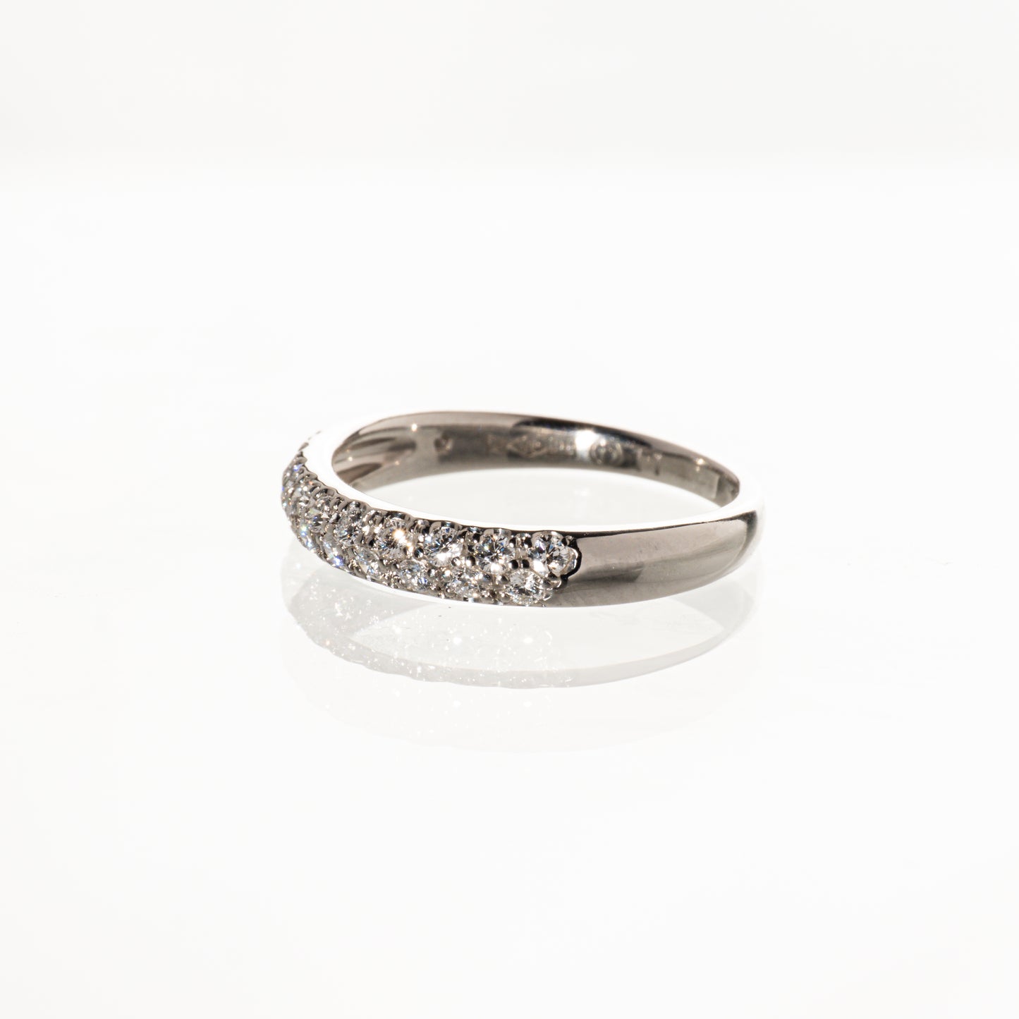 星の砂 ダイヤモンド0.30ct Pt1000 ハーフエタニティリング
