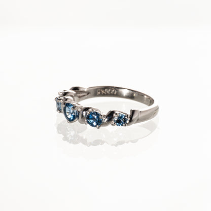 サンタマリア アクアマリン0.46ct Pt900 ハーフエタニティリング