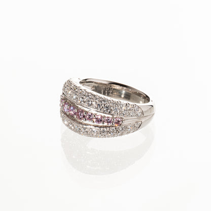 ファンシーインテンスカラーピンクダイヤモンド0.50ct ダイヤモンド1.17ct Pt900 リング