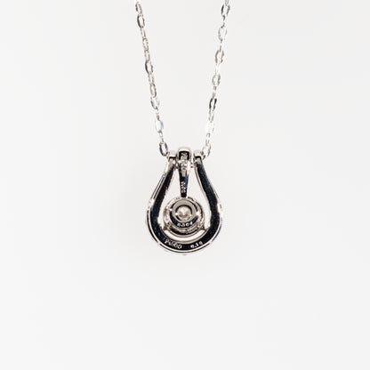 ダイヤモンド0.304ct メレダイヤモンド 0.18ct / 0.02ct Pt950 ホースシューネックレス
