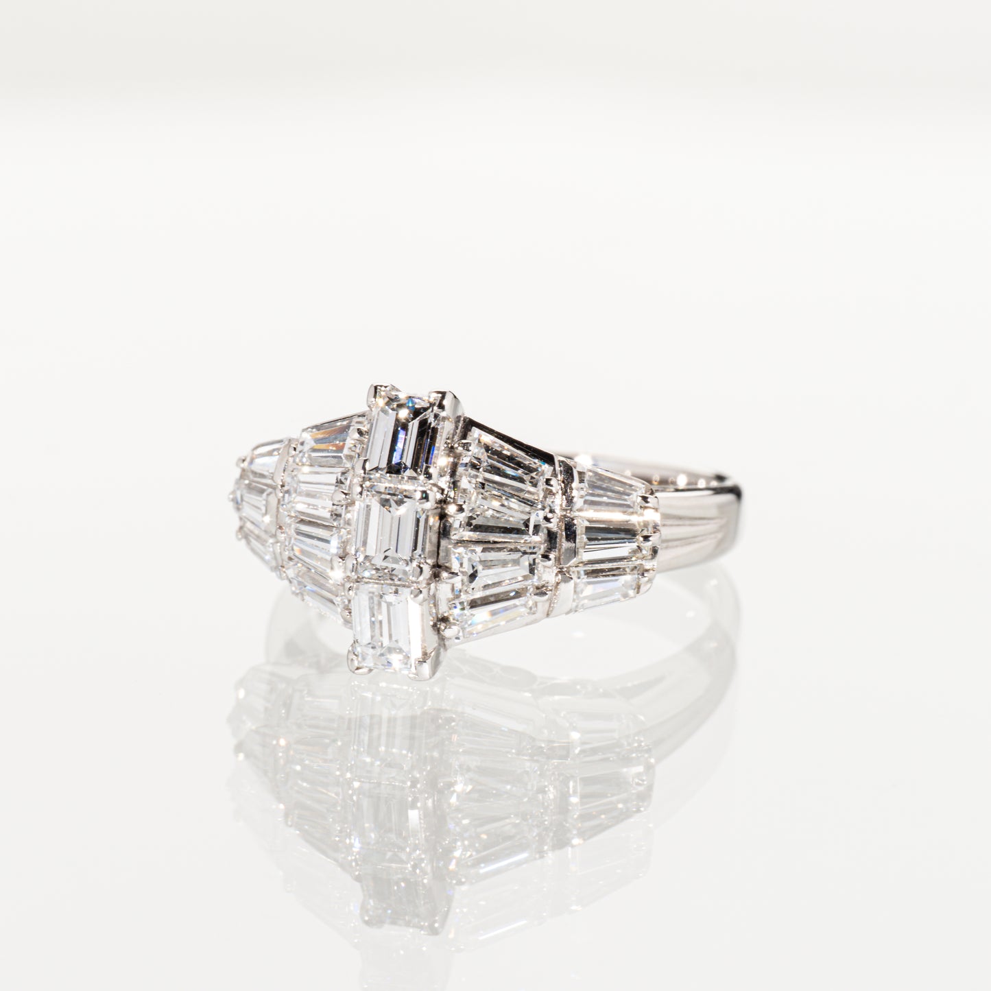 ダイヤモンド1.70ct PM850陽刻 ヴィンテージリング