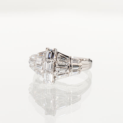 ダイヤモンド1.70ct PM850陽刻 ヴィンテージリング