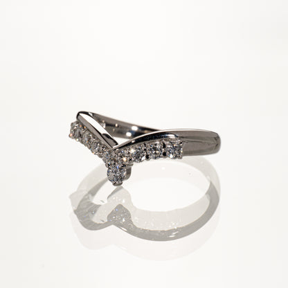 ダイヤモンド0.50ct Pt900 ウェーブリング