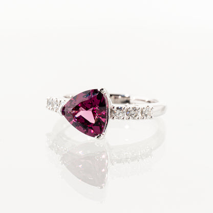 TASAKI ロードライトガーネット ダイヤモンド0.20ct K18WG リング