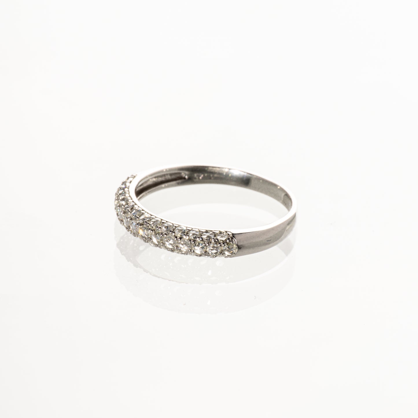 ローズカットダイヤモンド0.40ct Pt900 ハーフエタニティリング