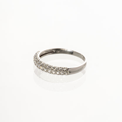 ローズカットダイヤモンド0.40ct Pt900 ハーフエタニティリング