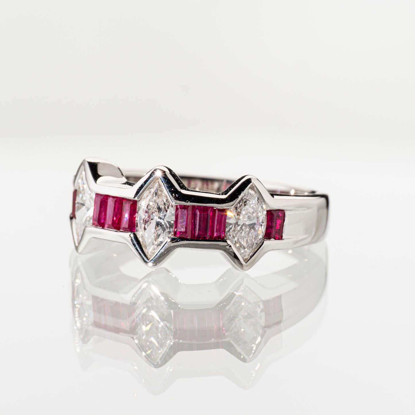ルビー0.73ct ダイヤモンド0.90ct Pt900 リング
