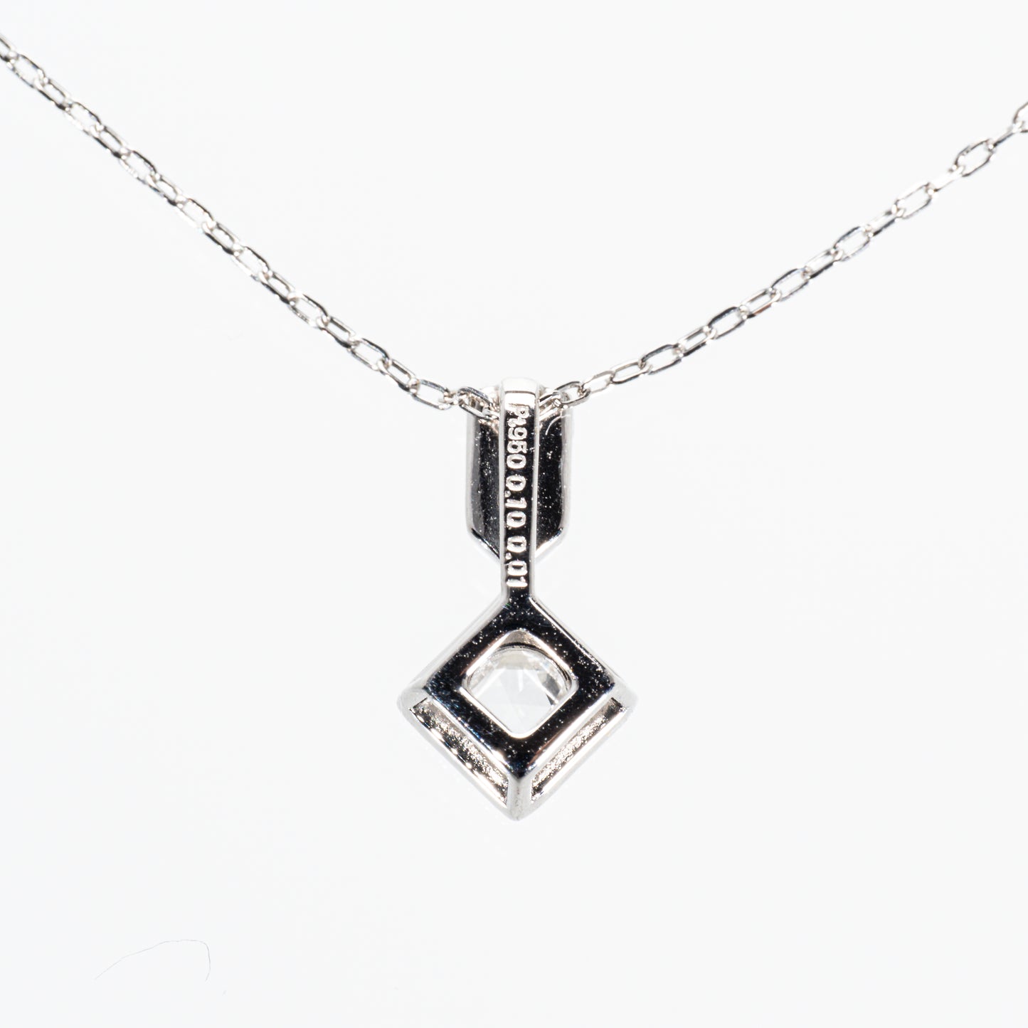ローズカットダイヤモンド0.10ct メレダイヤモンド0.01ct Pt950/Pt850 ネックレス
