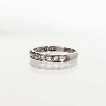 ローズカットダイヤモンド0.25ct Pt950 ハーフエタニティリング