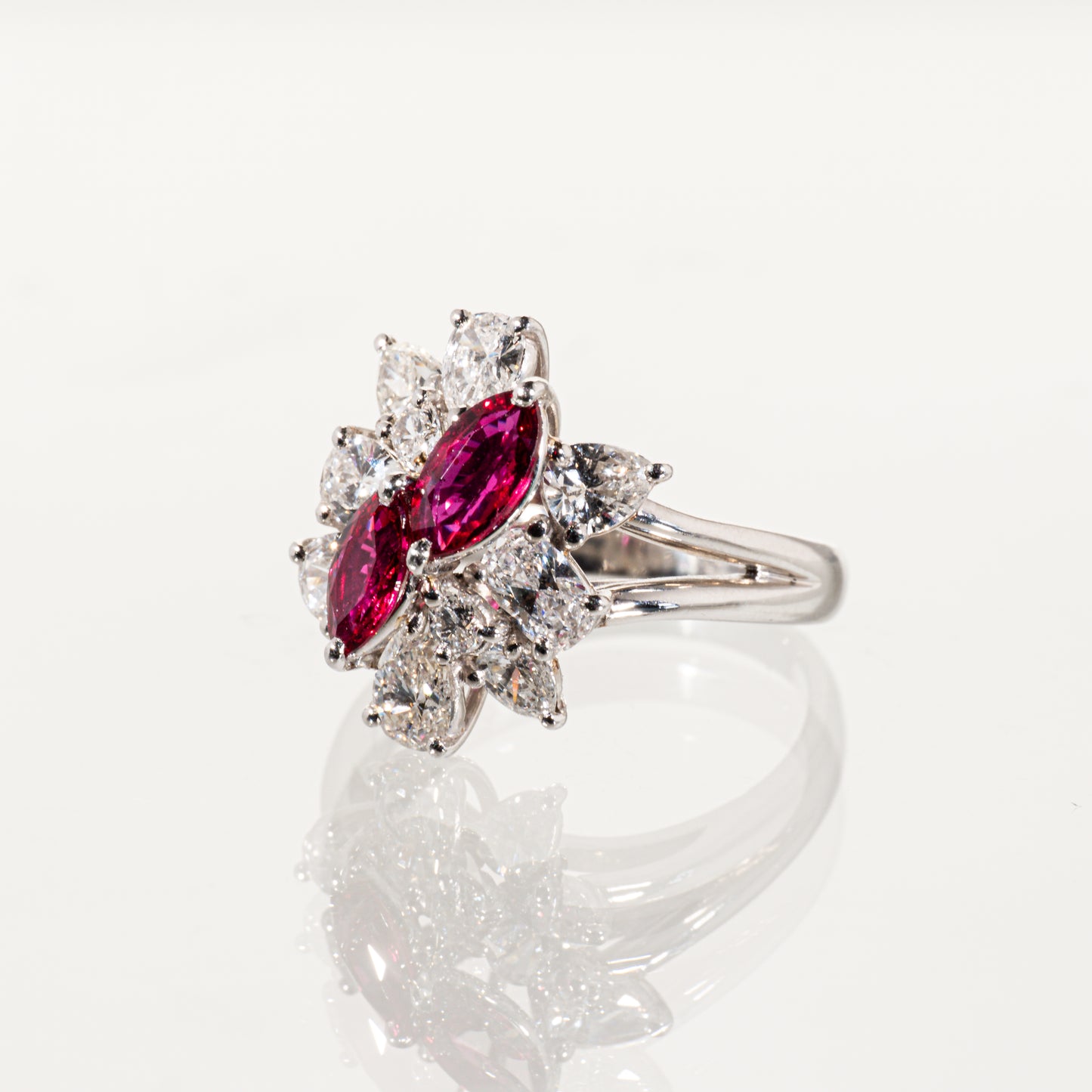 ルビー0.91ct ダイヤモンド1.59ct Pt900 リング