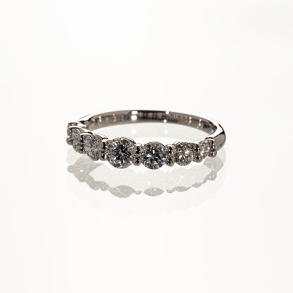 ダイヤモンド1.03ct Pt900 グラデーションハーフエタニティリング