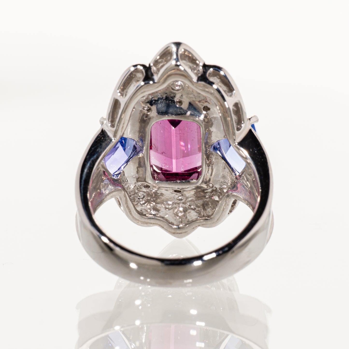 ピンクトルマリン2.89ct タンザナイト1.67ct ダイヤモンド0.22ct Pt900 リング