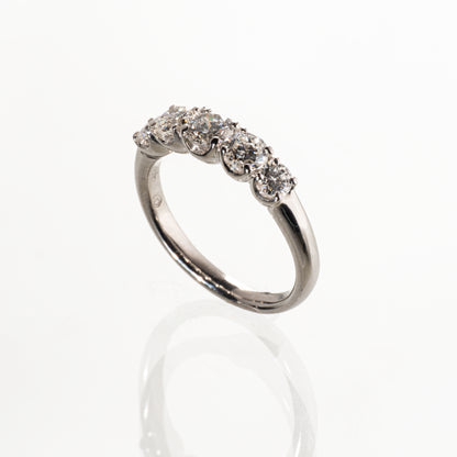 ダイヤモンド1.04ct Pt900 ハーフエタニティリング