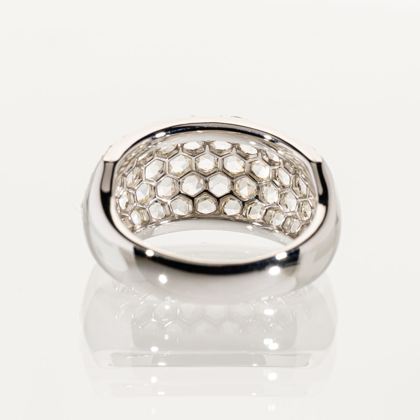 ローズカットダイヤモンド2.15ct Pt900 パヴェリング