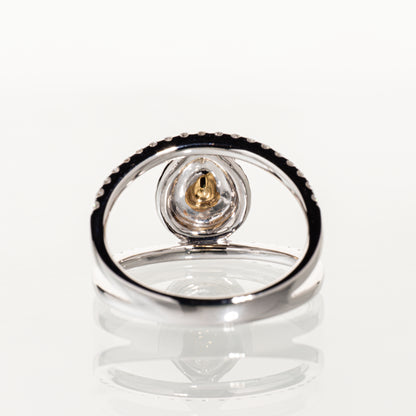 ファンシーイエローダイヤモンド0.264ct ピンクダイヤモンド0.07ct メレダイヤモンド0.53ct K18 リング