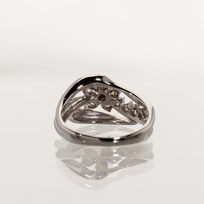 FAINCY INTENSE PURPLISH PINK ダイヤモンド0.060ct メレダイヤモンド0.64ct Pt900 リング