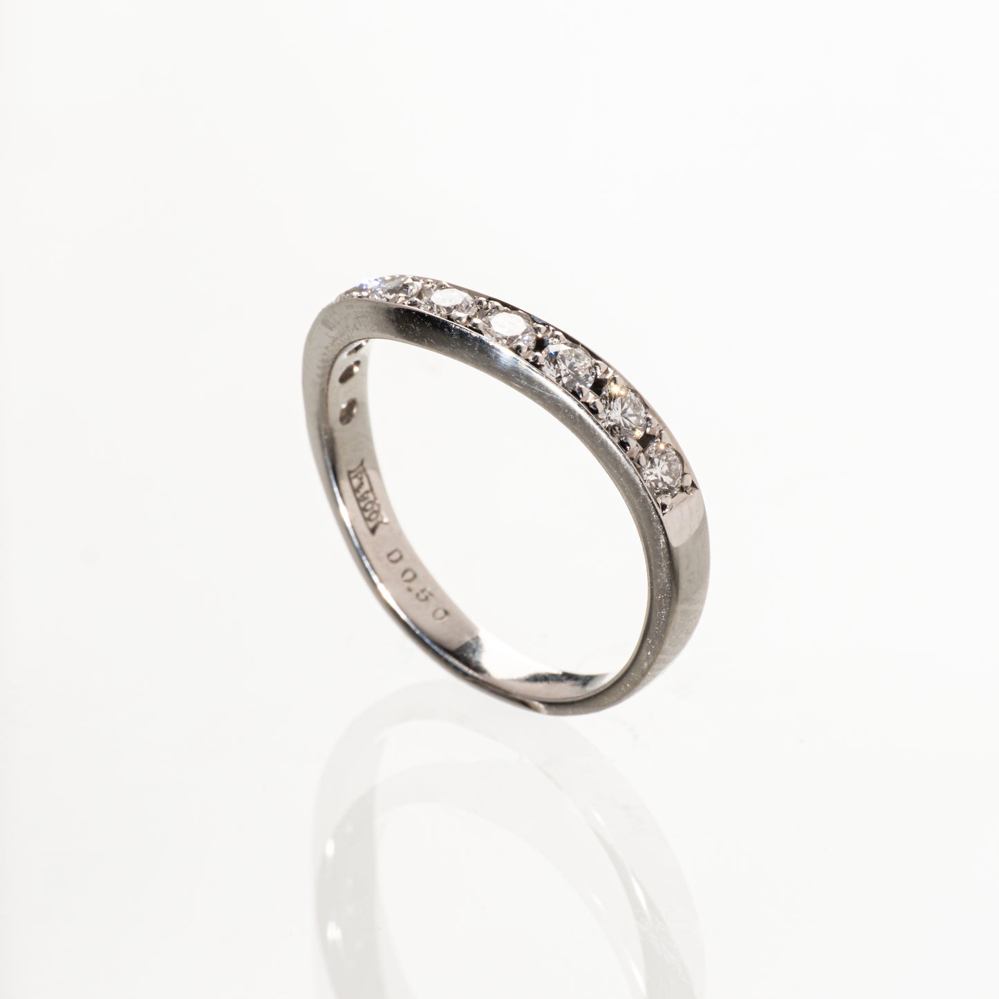 ダイヤモンド0.50ct Pt900 ハーフエタニティリング