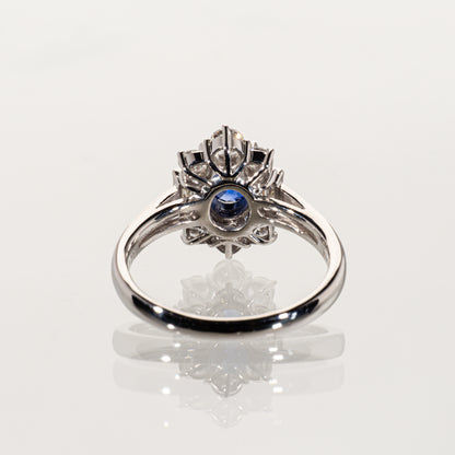 サファイア1.04ct ダイヤモンド0.70ct Pt900 リング