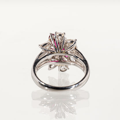 ルビー0.91ct ダイヤモンド1.59ct Pt900 リング