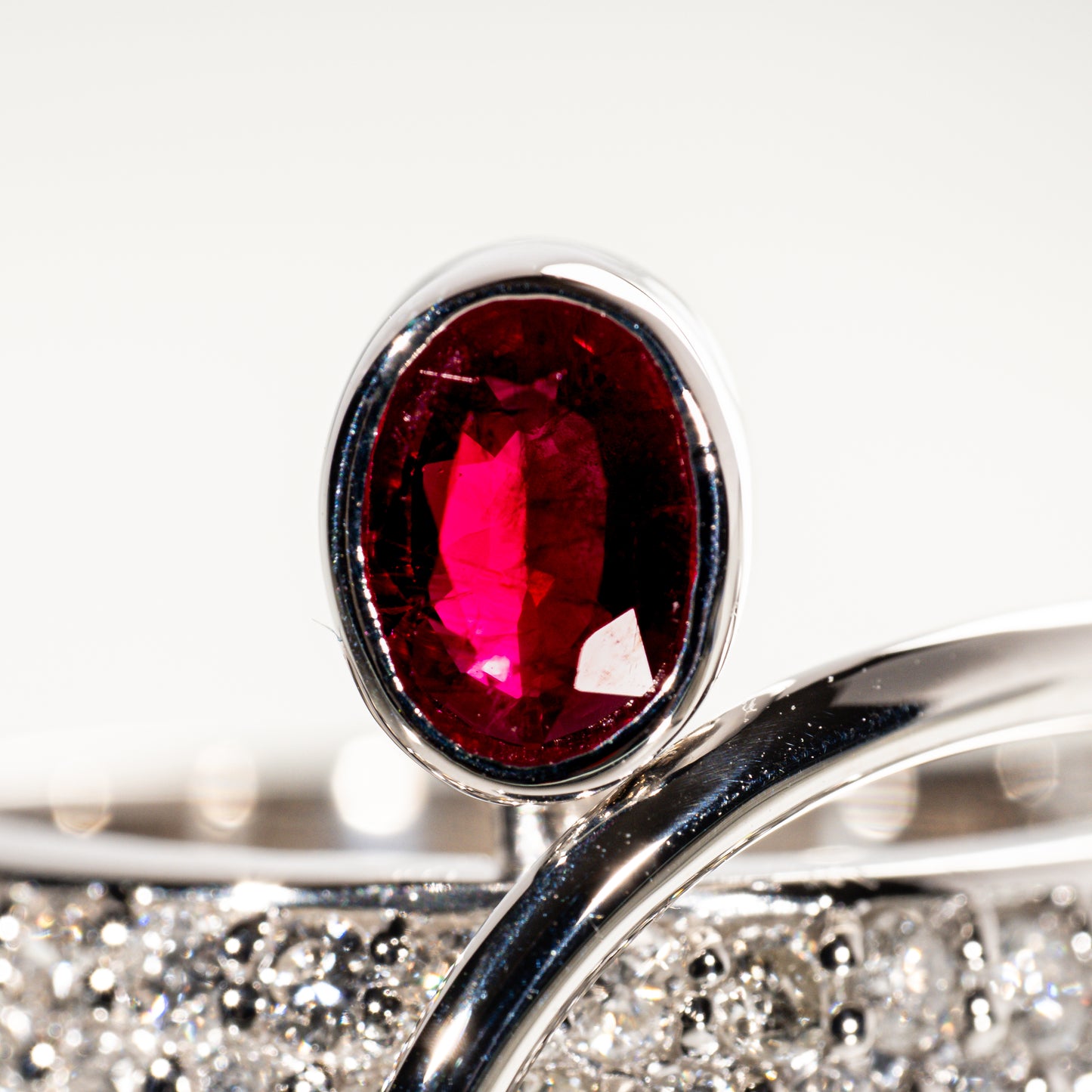 ルビー0.75ct ダイヤモンド1.06ct Pt900 リング