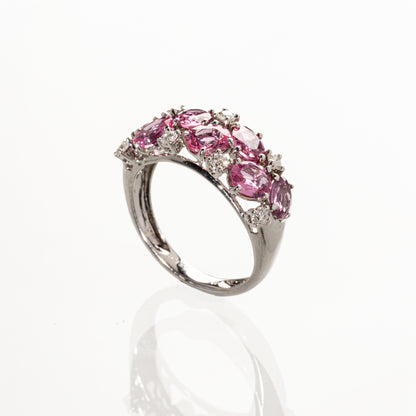 パパラチアサファイア2.64ct ダイヤモンド0.25ct K18 リング