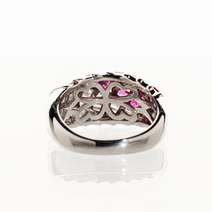 ルビー1.26ct ダイヤモンド1.00ct Pt900 リング