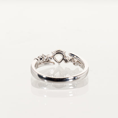 ローズカットダイヤモンド0.38ct メレダイヤモンド0.18ct Pt950 リング